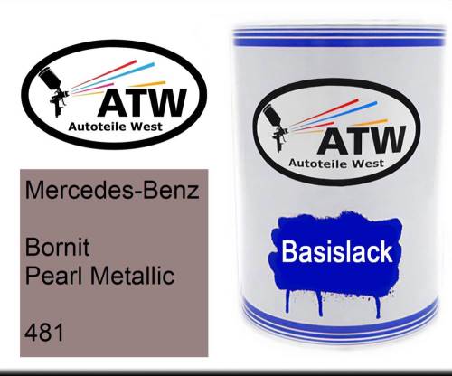 Mercedes-Benz, Bornit Pearl Metallic, 481: 500ml Lackdose, von ATW Autoteile West.